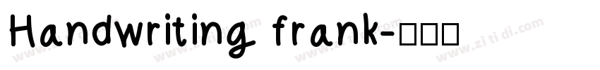 Handwriting frank字体转换